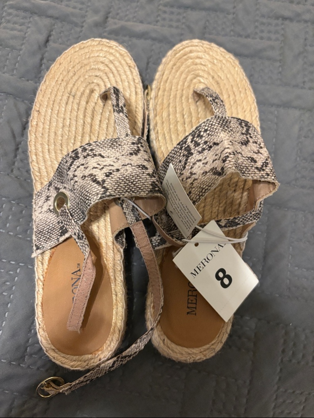 Merona Neutral Snake-Print Espadrille Sandals